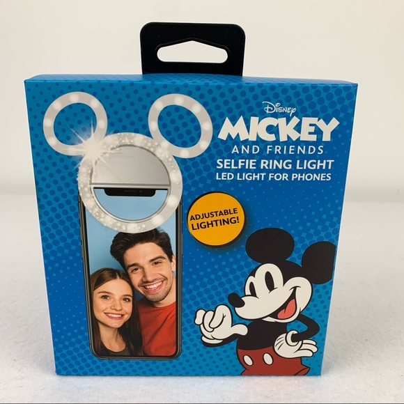 Mickey Mouse Ears Selfie Ring Light LED For Phones Disney Adjustable New - Picture 1 of 9